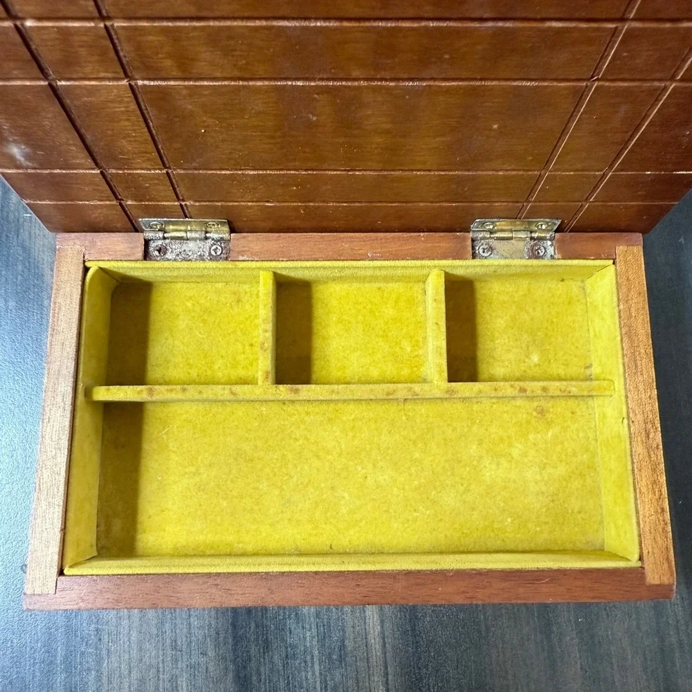 Wooden Jewelry Box Keepsake Trinket Organizer with‎ Compartments